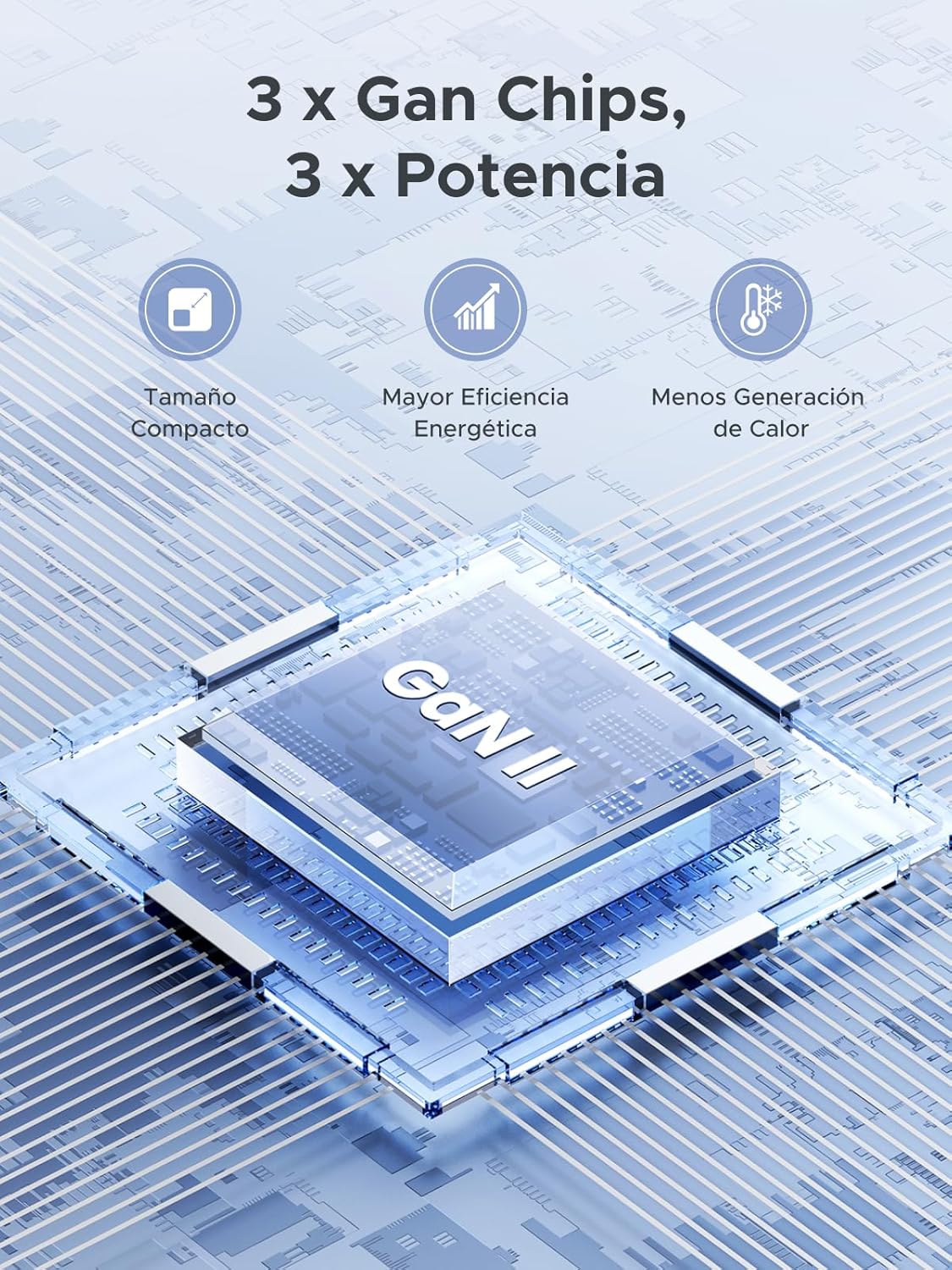 Cargador UGREEN 30W Fast Charge 3 Puertos